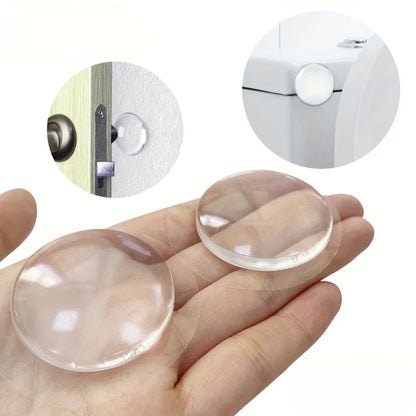 Tope de Puerta de Goma Transparente – Protector de Pared y Manilla, Almohadilla Antigolpes