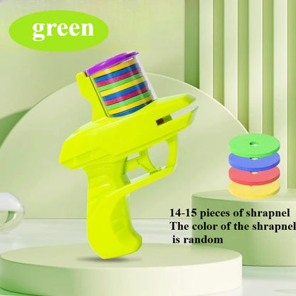 Pistola UFO Infantil con Discos de Espuma – Juguete Interactivo para Niños y Padres al Aire Libre