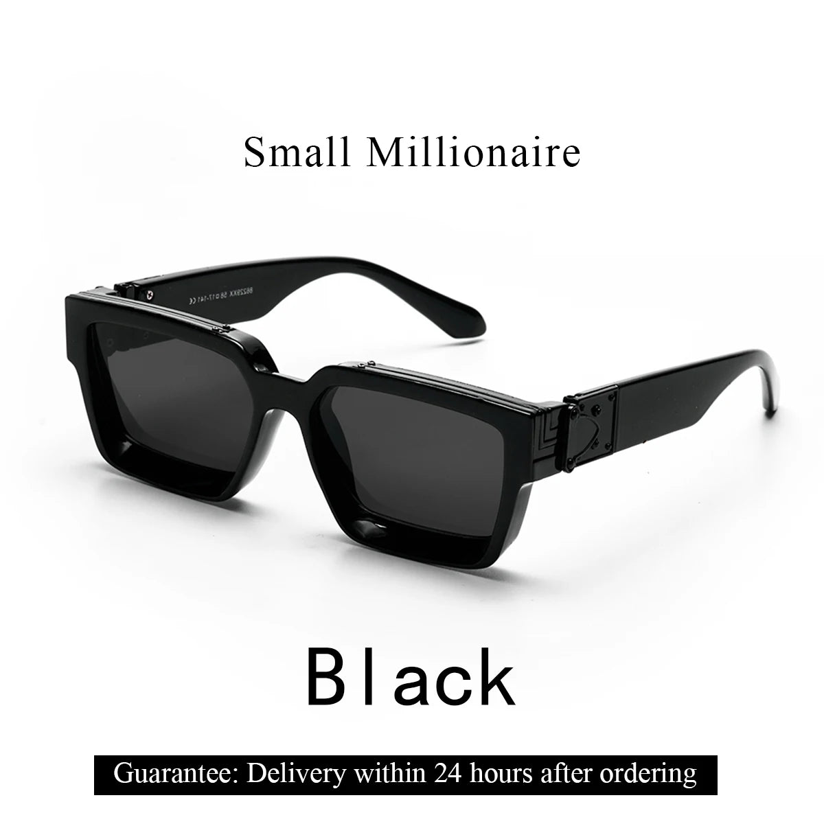 Gafas de Sol Retro Negras Millionaire | Lujo Cuadradas Unisex Hombre & Mujer 2025