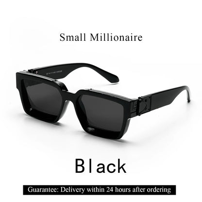 Gafas de Sol Retro Negras Millionaire | Lujo Cuadradas Unisex Hombre & Mujer 2025