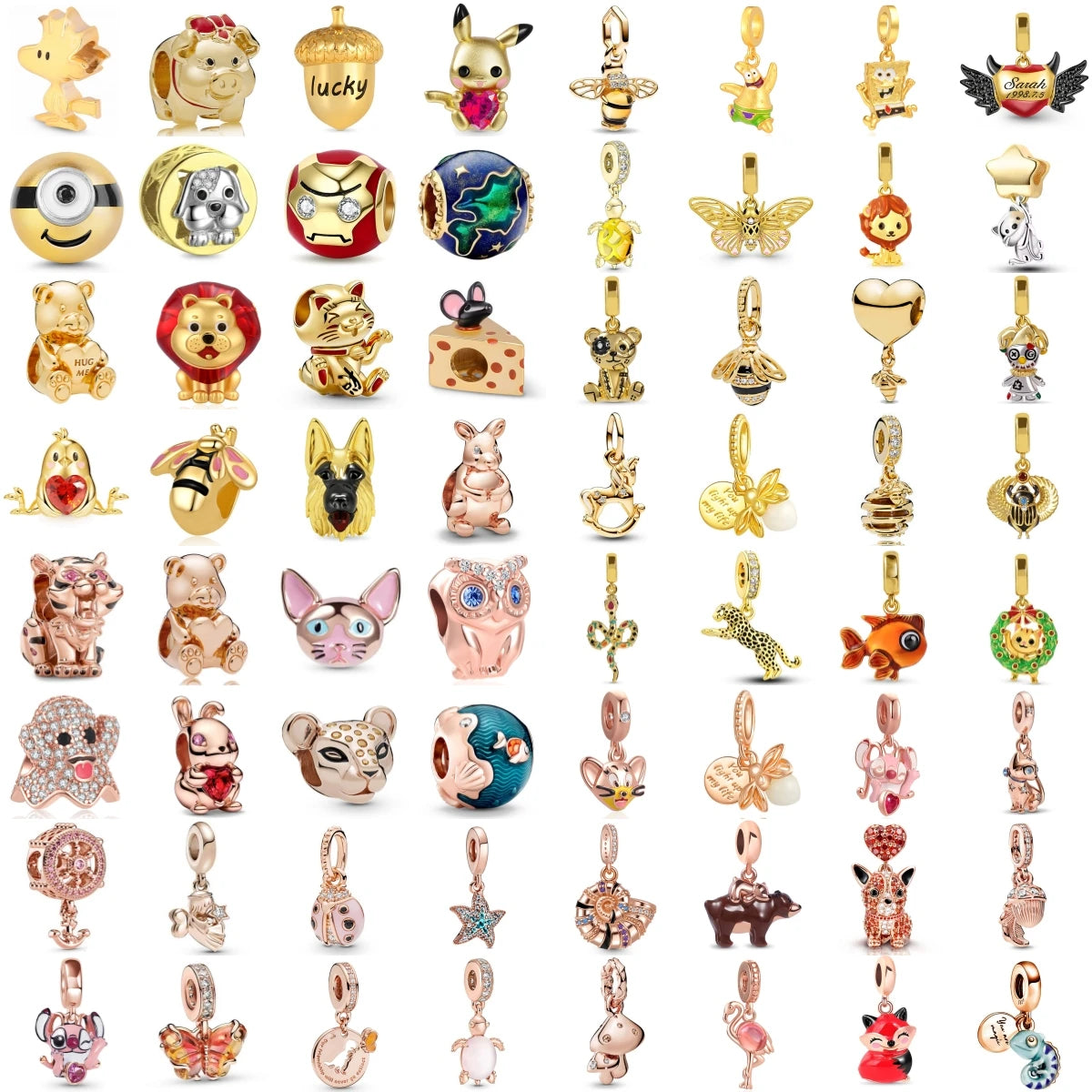 Charm Dorados y Oro Rosa para Pulseras Originales Mujer