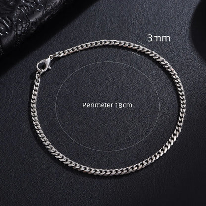 Pulsera Cadena Cubana Clásica para Hombres – Acero Inoxidable 3/5/7/9mm, Joyería Moderna Unisex