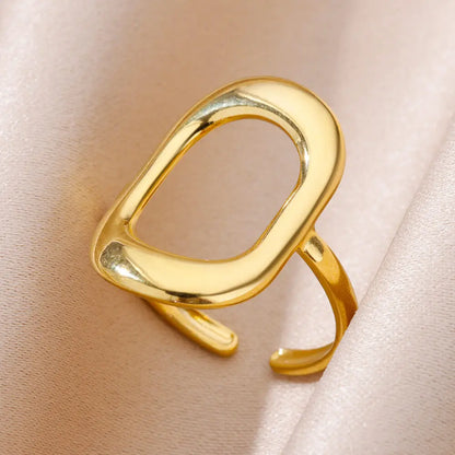Anillos Clásicos de Acero Inoxidable 316L para Mujer - Color Dorado de Lujo Antialérgico y Duradero