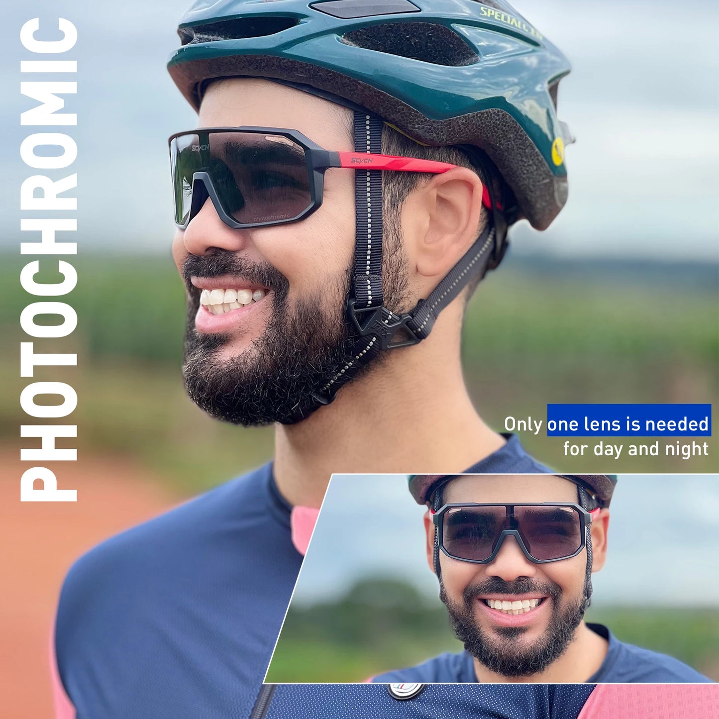 Gafas de Ciclismo SCVCN HOT MTB | Gafas Deportivas Unisex con Protección UV400 | Running, Conducción, Bicicleta y Outdoor