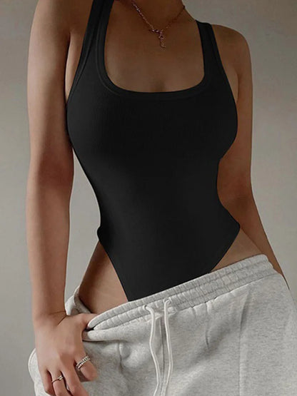 Body de Punto Sin Mangas Mujer | Bodycon Sexy Verano con Hombros Descubiertos Estilo Halter Casual y Clubwear