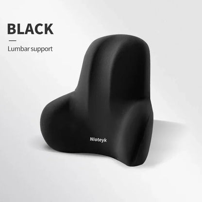 Cojín de Cuello y Lumbar para Coche con Espuma Viscoelástica | Almohada Ergonómica de Respaldo y Reposacabezas