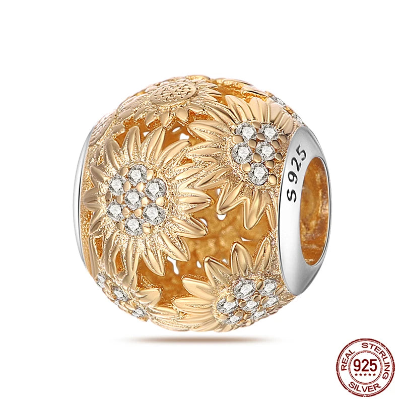 100% 925 Sterling Silver Creative Blue Luminous Firefly Charms Pendants Fit Qikaola 925 Original Bracelets DIY Birthday Jewelry