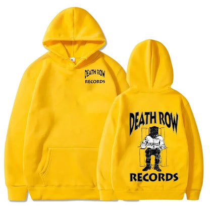 Hoodie Unisex Death Row Records Streetwear Hip Hop con Forro Polar