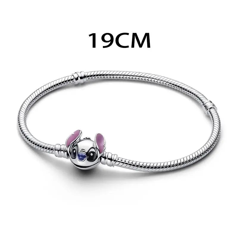 Collar, Aretes y Charm Disney Stitch | Compatible Pandora Pulsera Mujer DIY