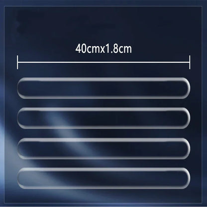 Clearance_4PCS Extended Car Door Bumper Strip Transparent Body Protector Anti-scratch & Anti-scuff Protective Strip Body Decorat