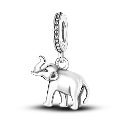 Charm Mascotas y Animales en Plata 925 – Gatito, Perrito y Oveja con Circonitas de Colores | Compatible Pulsera Pandora