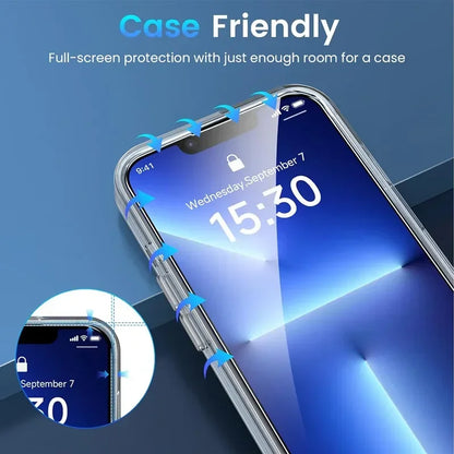 5 Piezas Protector de Pantalla de Vidrio Templado para iPhone 7 8 X XR XS 11 12 13 14 15 16 Pro Max Mini