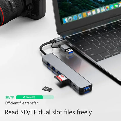 8 in 1 USB C Expander Hub Type-C Splitter Multiport Adapter Dock for Xiaomi Phone Tablet USB 3.0 with 4K DisplayPort