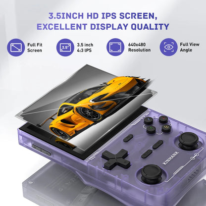 NEW Open Source K36 Retro Handheld Video Game Console 16000 Games Emulator for PS1/PSP/DC/N64/SS 500nit 3.5 Inch IPS Screen
