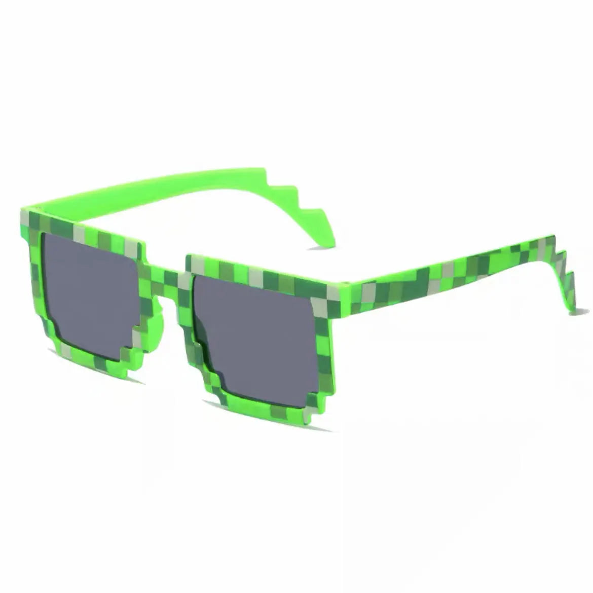 Kids Sunglasses Funny Sun Glasses Cosplay Action Game Toy Square Glasses Pixel Mosaic Очки Thug Life Eyewear Driving Goggles