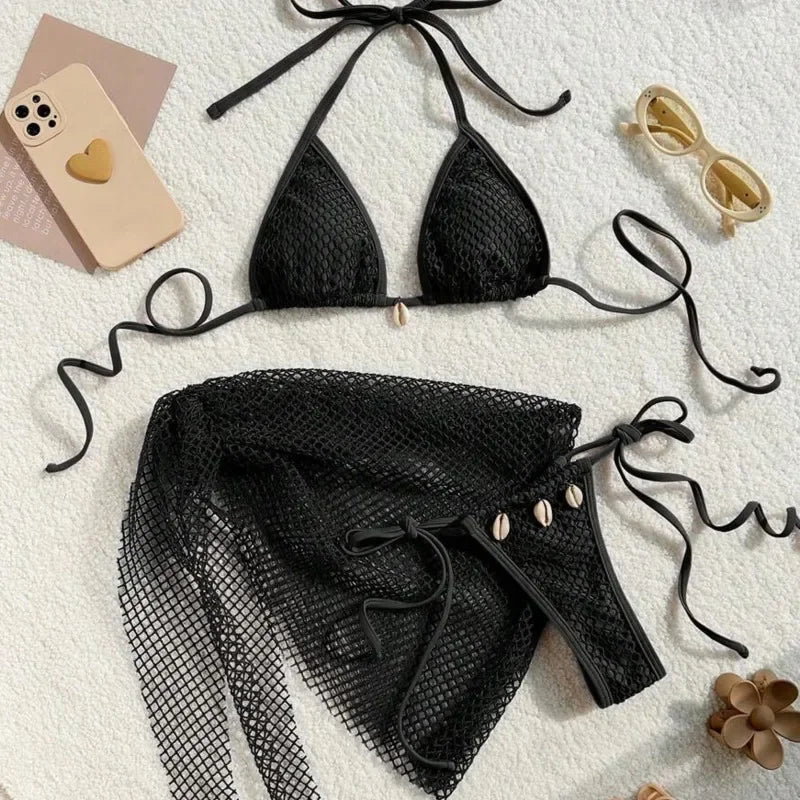 Bikini Mujer 2025 | 3 Piezas Sexy Brasileño Playa y Piscina