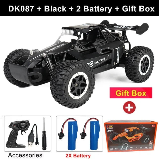 Coche RC Drift 1:16 Todoterreno – Control Remoto 2.4G Alta Velocidad con Luces LED Juguete para Niños