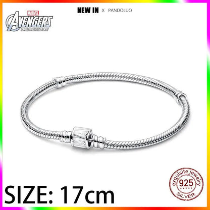 Charm Marvel Disney en Plata 925 – Abalorios Captain America, Wolverine y Deadpool para Pulsera Original Mujer