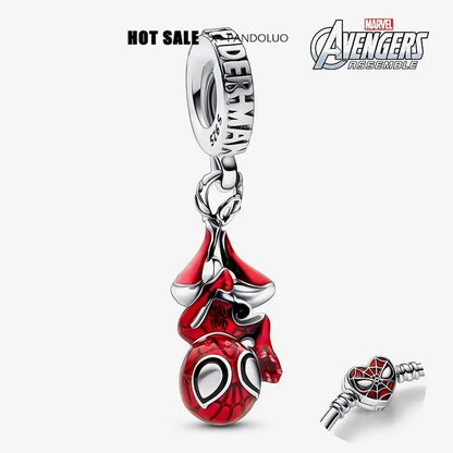 Charm Marvel Iron Man y Spiderman en Plata 925 – Abalorios Disney para Pulsera Original Mujer