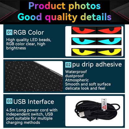 Pantalla LED Publicitaria Programable Bluetooth 5V USB – Cartel Animado para Autos y Tiendas