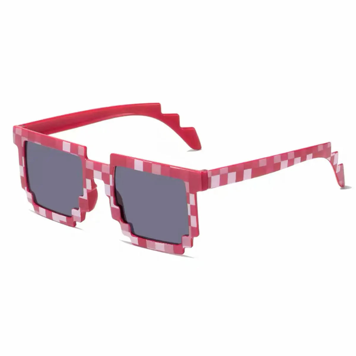 Kids Sunglasses Funny Sun Glasses Cosplay Action Game Toy Square Glasses Pixel Mosaic Очки Thug Life Eyewear Driving Goggles