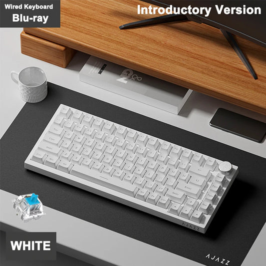 Teclado Mecánico AJAZZ AK820 – Conexión por Cable, Teclas Hot-Swap y Rueda de Volumen para Oficina y Hogar