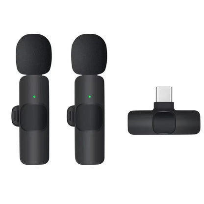 Basix Micrófono Lavalier Inalámbrico 2.4G | Mini Micrófono Portátil para iPhone, Android, Grabación, Streaming y Entrevistas