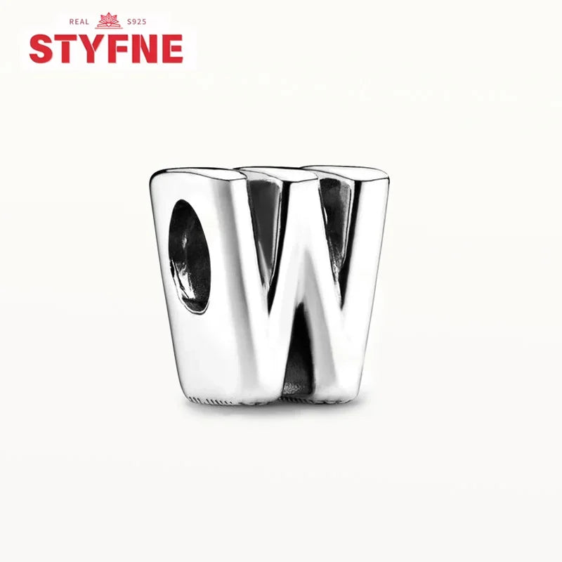 Charm Letras A-Z en Plata 925 – Abalorios Finos para Pulseras Originales Mujer