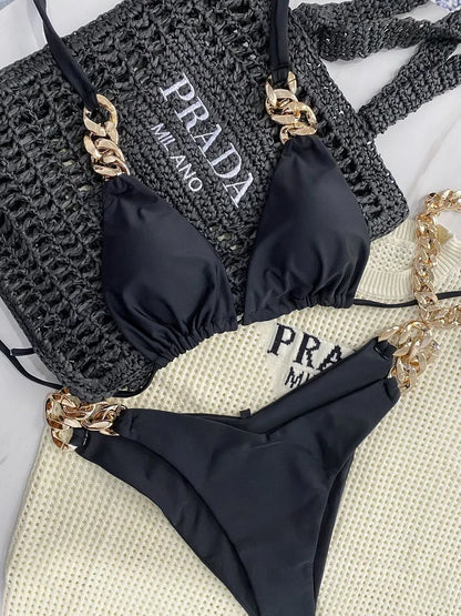 Bikini Sexy Mujer RUOTONGSEPT | Triángulo Brasileño Push Up Halter 2 Piezas