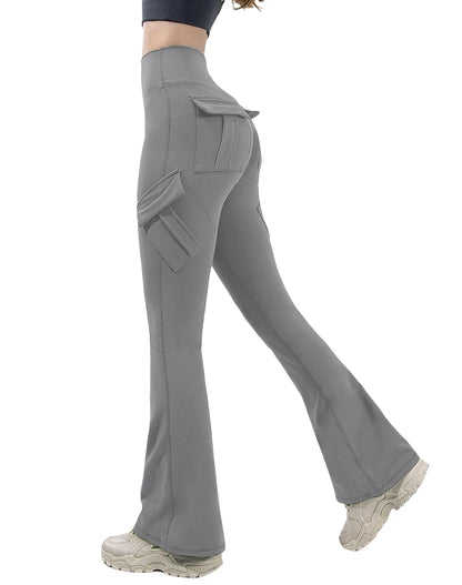 Leggings Yoga Mujer Pierna Ancha | Pantalones Deportivos Compresión con Bolsillos Estilo Naked Feeling