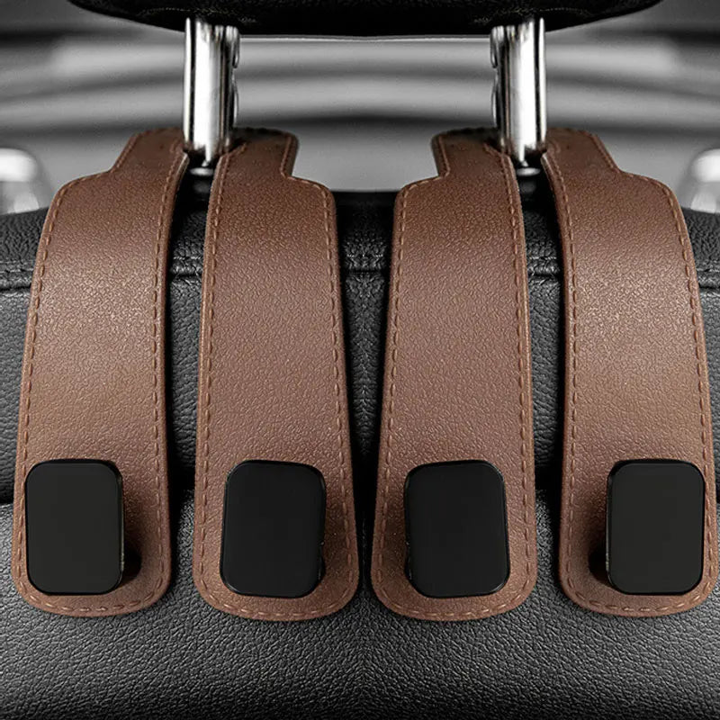 Ganchos ReposaCabezas para Coche – Organizador de Asiento Trasero | Soporte para Bolsos, Mochilas y Compras