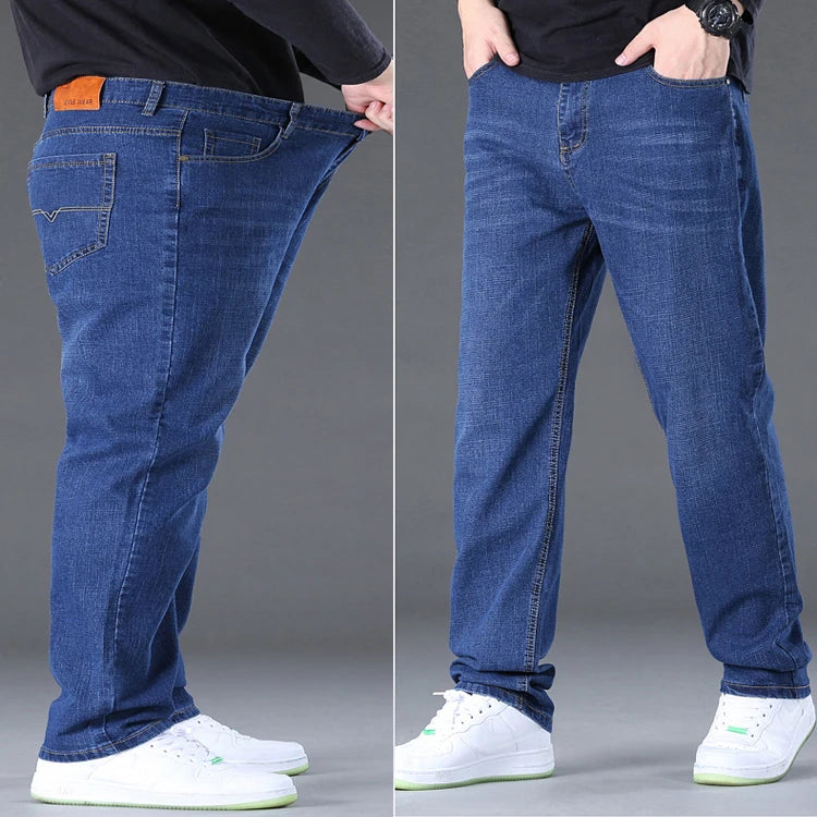 Jeans Hombre Tallas Grandes 28-50 | Pantalón Vaquero Wide Leg Denim 45-150kg Casual Oversize 2025