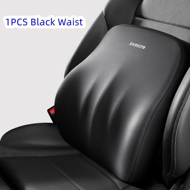 Cojín Lumbar y de Cuello para Coche en Memory Foam | Almohada Universal Ergonómica para Asiento con Soporte y Confort