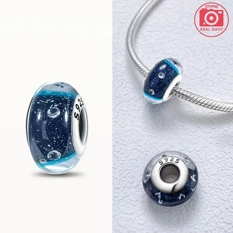 Cuenta Murano en Plata 925 | Beads de Vidrio de Colores para Pulsera Pandora Original