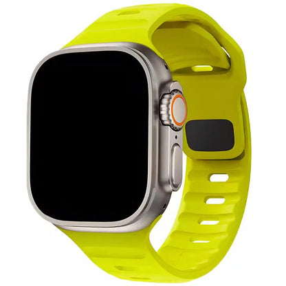 Correa de silicona suave para Apple Watch – Compatible Ultra 49mm y Series 8-3, SE (38mm-45mm)