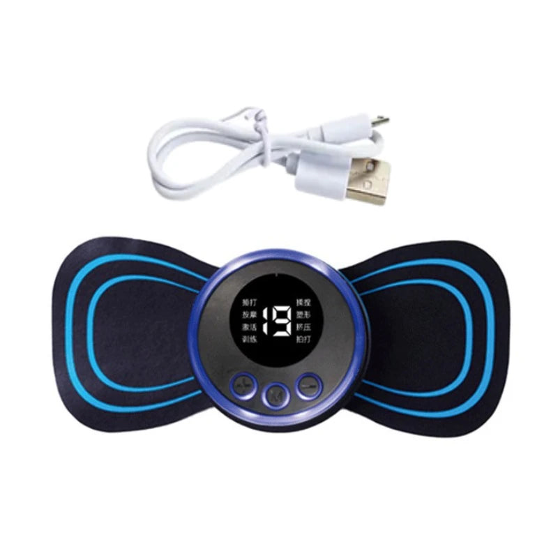 Masajeador Eléctrico Portátil de Cuello y Hombros | EMS Mini Recargable con Pulso Terapéutico para Dolor Cervical