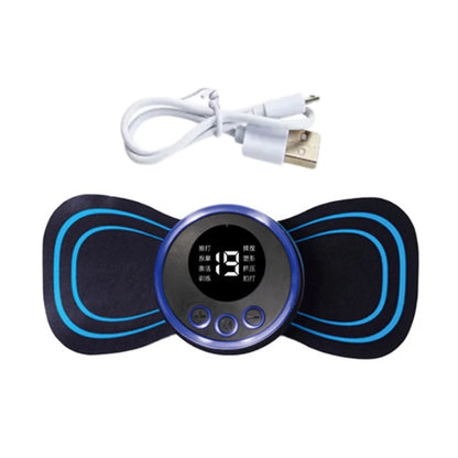 Masajeador Eléctrico Portátil de Cuello y Hombros | EMS Mini Recargable con Pulso Terapéutico para Dolor Cervical