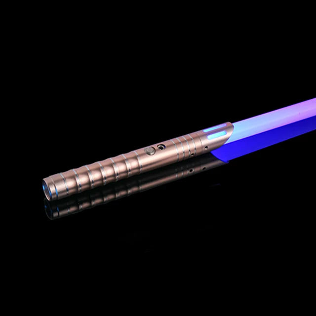 RGB Metal Lightsaber Dueling Smooth Swing Laser Sword Sabre De Luz 16 Color Changing 16 Sounds FOC Rave Flashing Toy