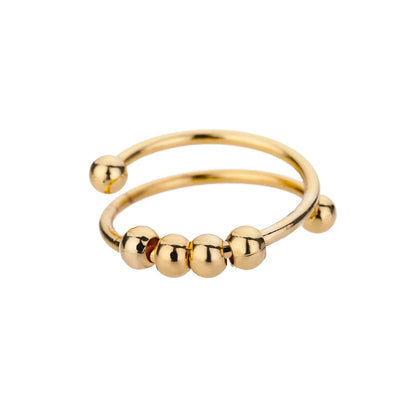 Anillos Clásicos de Acero Inoxidable 316L para Mujer - Color Dorado de Lujo Antialérgico y Duradero