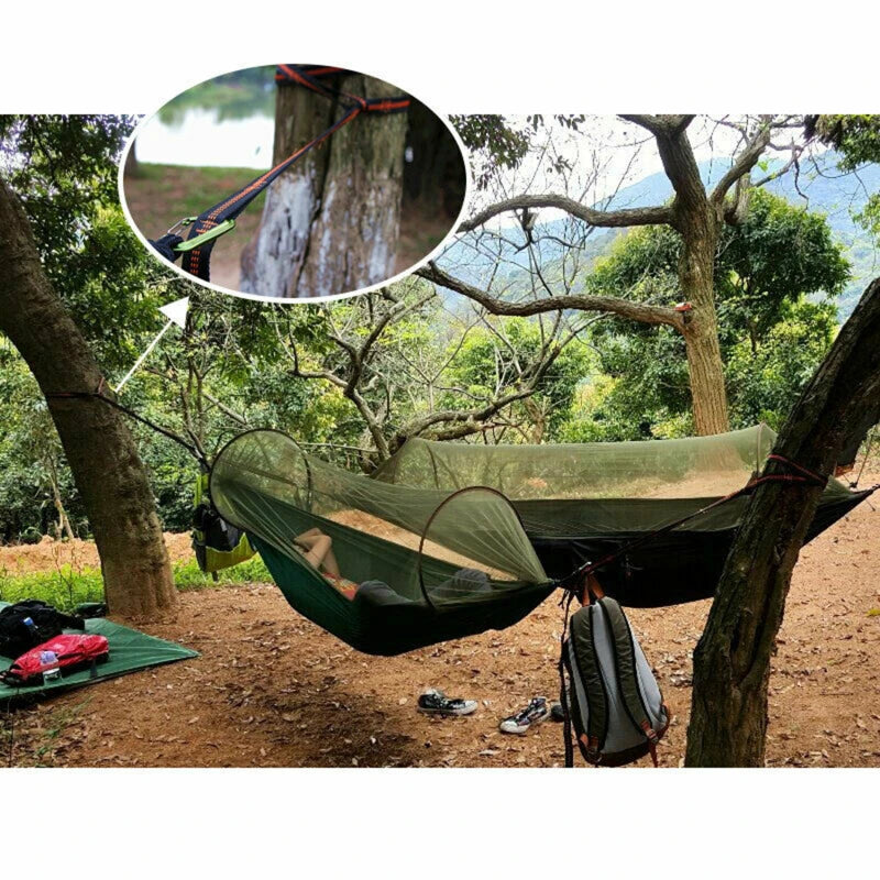 Juego de 2 Cintas para Hamaca – Alta Resistencia 600 lbs, Poliester con 5 Anillos Ajustables