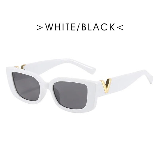 Fashion Cat Eye Sunglasses Luxury V Sun Glasses For Ladies Classic Rectangle Driving Eyewear UV400
