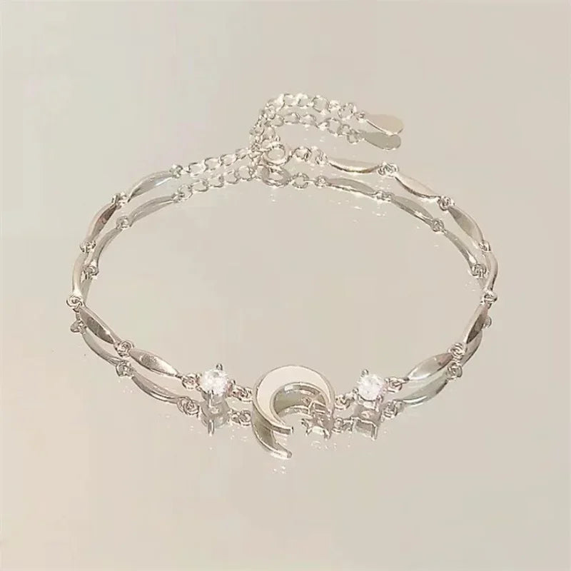 Pulsera Flor de Cerezo con Cristales Rosas – Joyería Dulce y Elegante para Mujer, Estilo Egirl de Fiesta