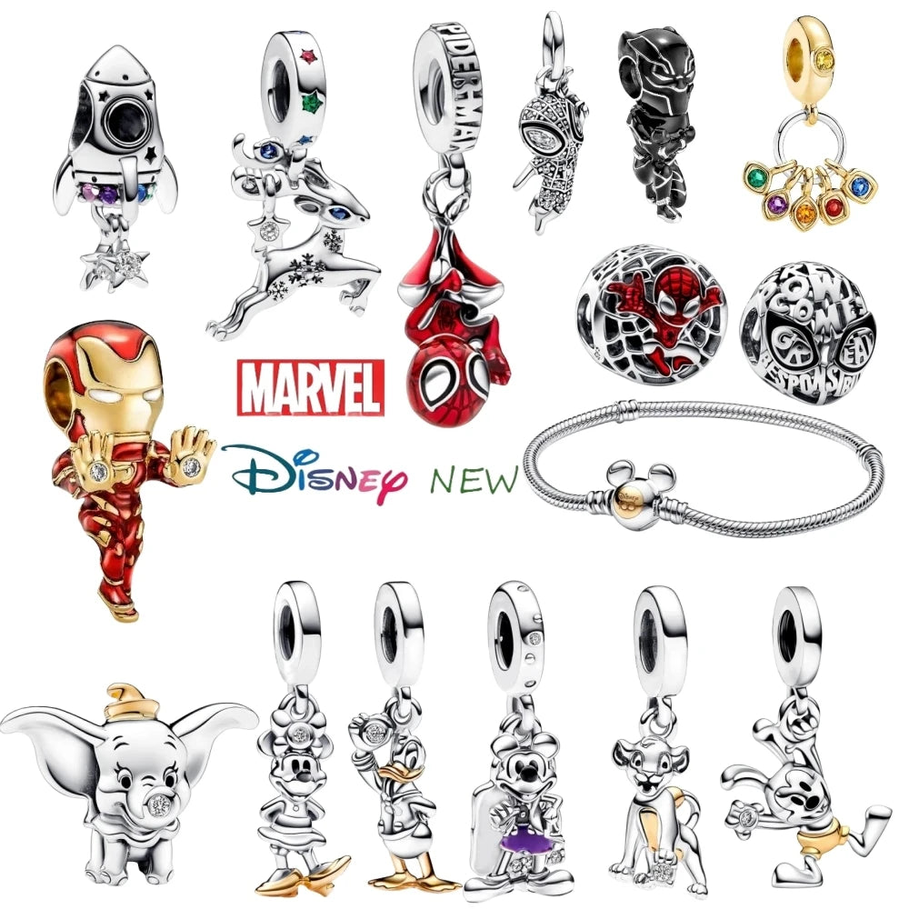 Charm Disney 100 Aniversario | Dije Colgante Compatible con Pulseras Pandora