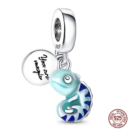 Charm Serie Océano en Plata 925 – Abalorios Tortuga, Cangrejo y Sirena para Pulsera Original Mujer