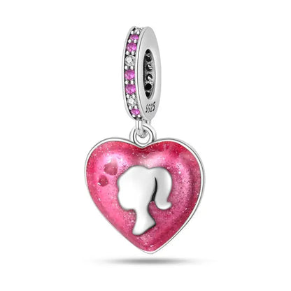 Charm Espejo Mágico Princesa Ángel Rosa en Plata 925 – Beads Compatibles Pandora Mujer Joyería DIY