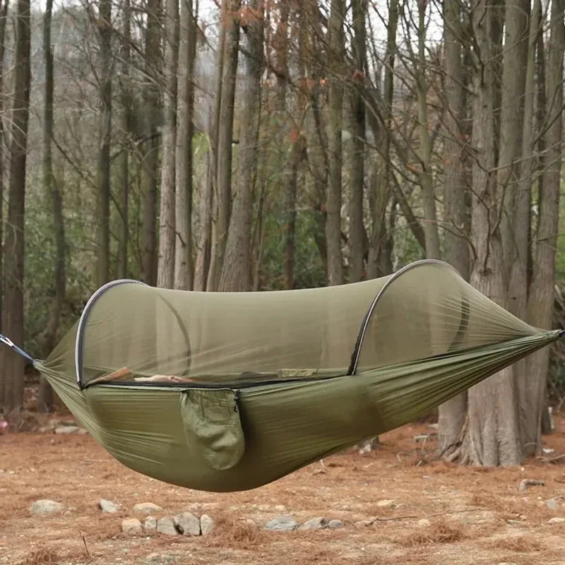 Hamaca de Camping con Mosquitera – Ligero de Tela Paracaídas 250x120 cm