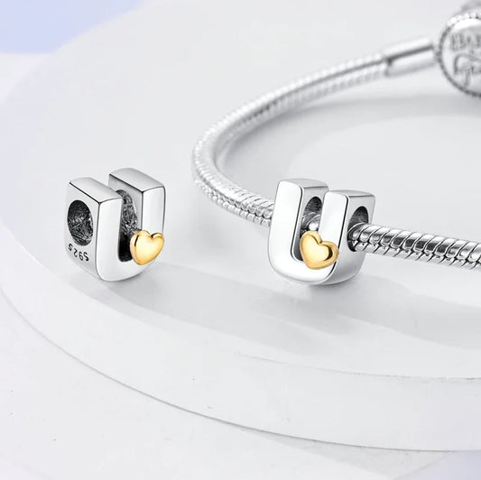 Charm Letras A-Z Plata 925 | Abecedario Completo para Pulseras Compatibles Pandora
