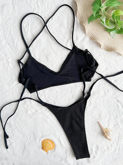 Traje de Baño Entero Mujer | Hollow Tie Halter Backless Playa
