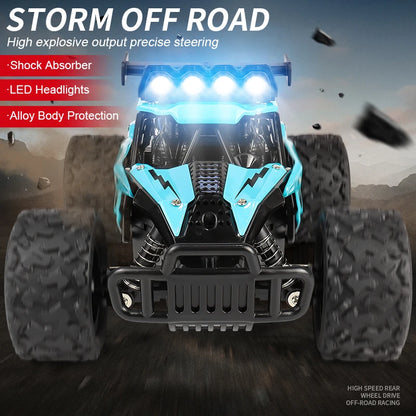 Coche RC Drift 1:16 Todoterreno – Control Remoto 2.4G Alta Velocidad con Luces LED Juguete para Niños