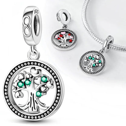 Charm Árbol de la Vida en Plata 925 – Abalorio Familia y Amigos para Pulseras Originales Mujer